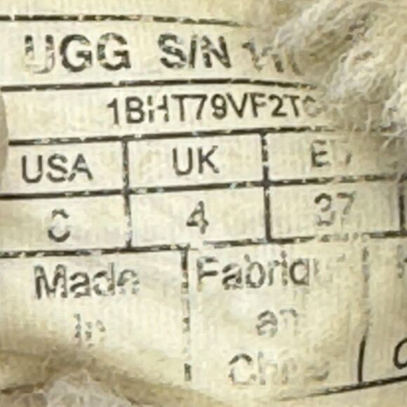 UGG Shoes Womens Size 6 Silver Glitter Moccasin Slippers Shearling W 1100178 - Picture 9 of 11